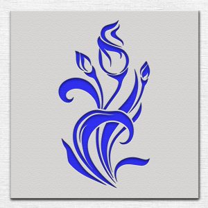 Flower Stencil - Art and Wall Stencil - Image 3