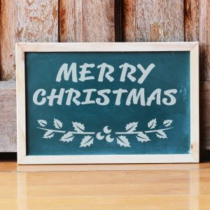 Merry Christmas with Holly Stencil - Art and Wall Stencil - Image 5