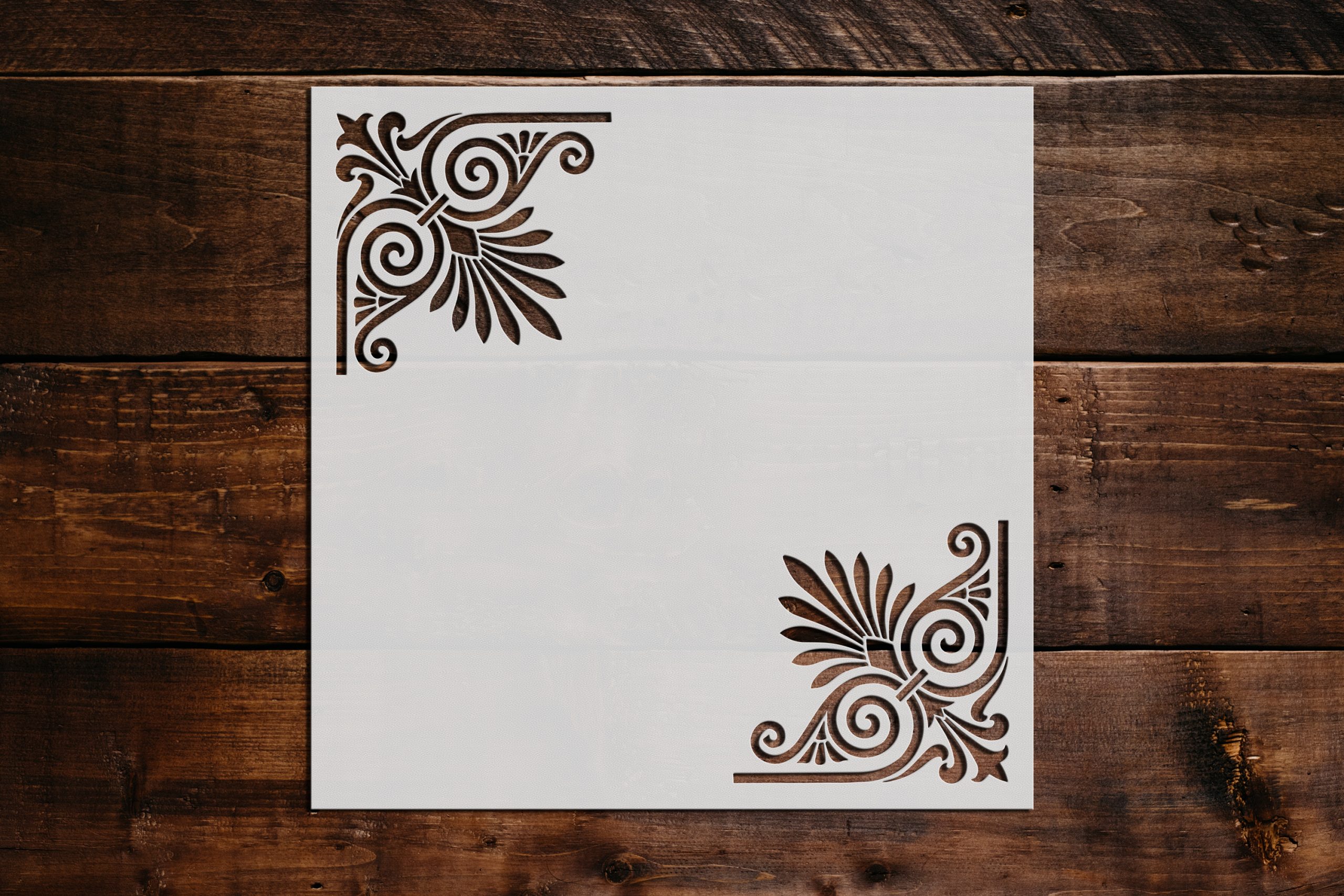 Scroll Corners Stencil Art and Wall Stencil Stencil Giant