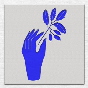 Hand Holding a Branch Stencil - Art and Wall Stencil - Image 4