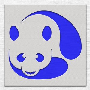 Panda Bear Stencil - Art and Wall Stencil - Image 3