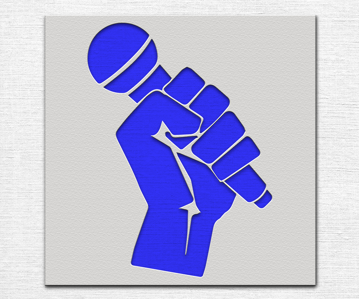 Microphone Stencil - Art and Wall Stencil - Stencil Giant