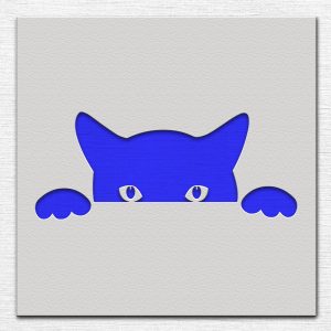 Peeking Cat Stencil - Art and Wall Stencil - Image 3