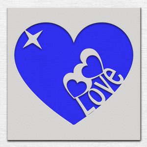 Love Heart Stencil - Art and Wall Stencil - Image 3
