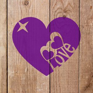 Love Heart Stencil - Art and Wall Stencil - Image 4