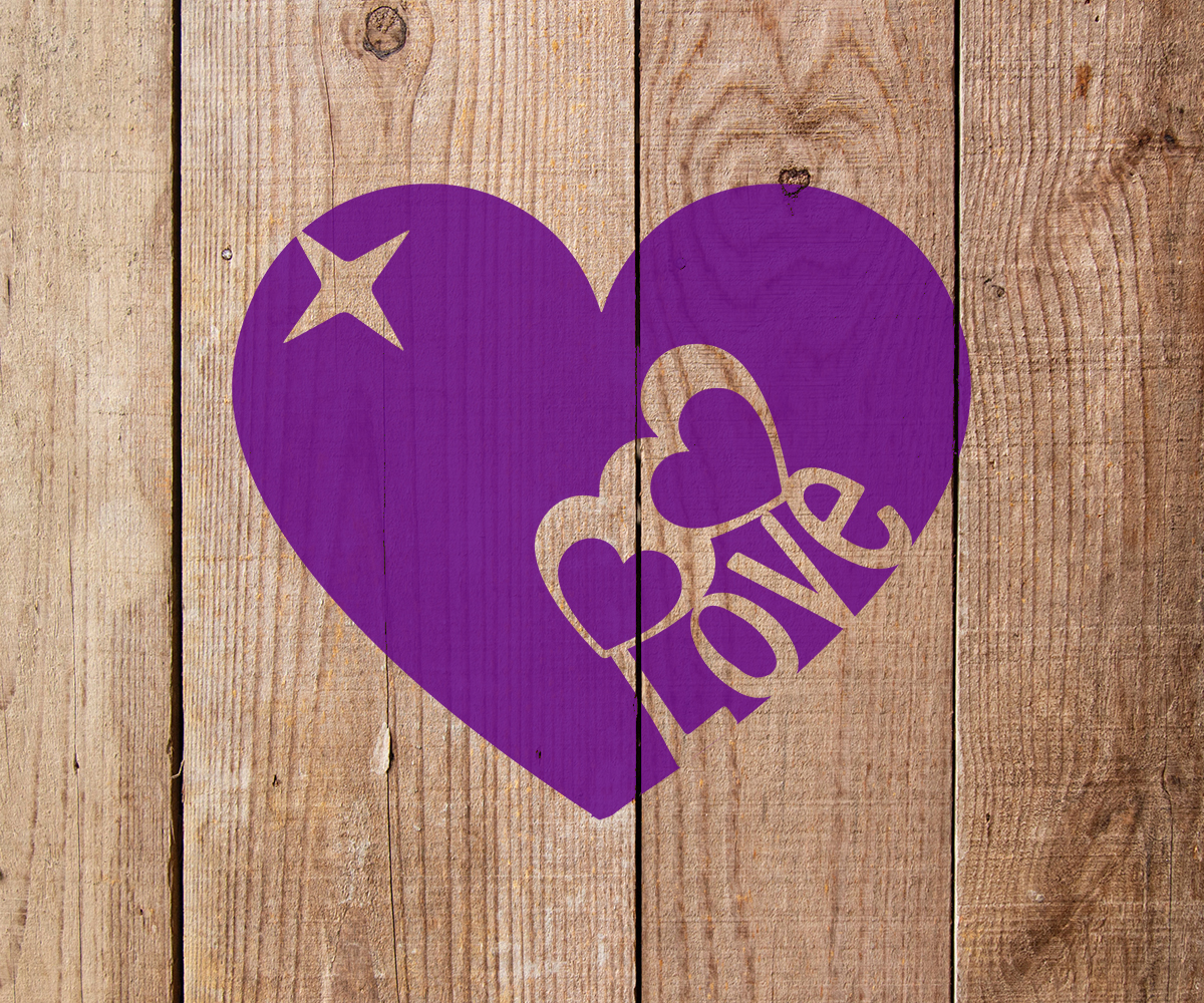 Love Heart Stencil Art and Wall Stencil Stencil Giant