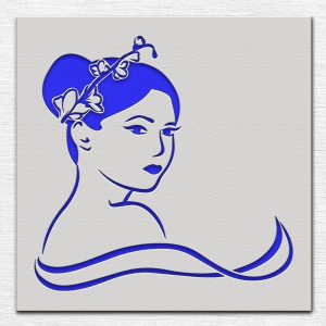 Woman Flowers Stencil - Art and Wall Stencil - Image 3