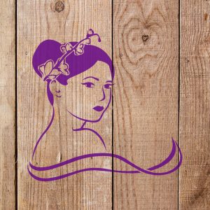 Woman Flowers Stencil - Art and Wall Stencil - Image 4