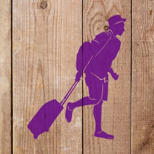 Man, Hiker, Traveler Stencil - Art and Wall Stencil - Image 3