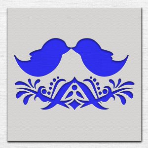 Lovebirds Scroll Stencil - Art and Wall Stencil - Image 3