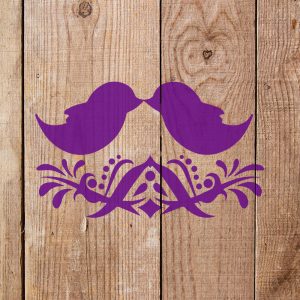 Lovebirds Scroll Stencil - Art and Wall Stencil - Image 4