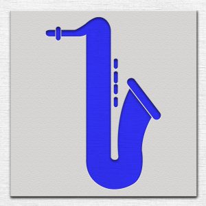 Saxophone Stencil - Art and Wall Stencil - Image 3