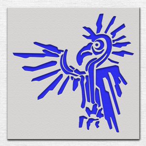 Aztec Bird Stencil - Art and Wall Stencil - Image 3