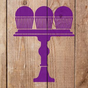Cupcakes on Stand Stencil - Art and Wall Stencil - Image 4