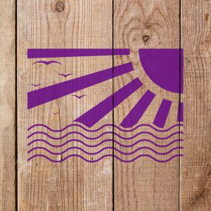 Sun and Sea Stencil - Art and Wall Stencil - Image 4