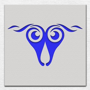 Scrolled Goat Head Stencil - Art and Wall Stencil - Image 3