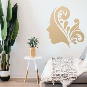 Woman Face Scroll Stencil - Art and Wall Stencil - Image 5