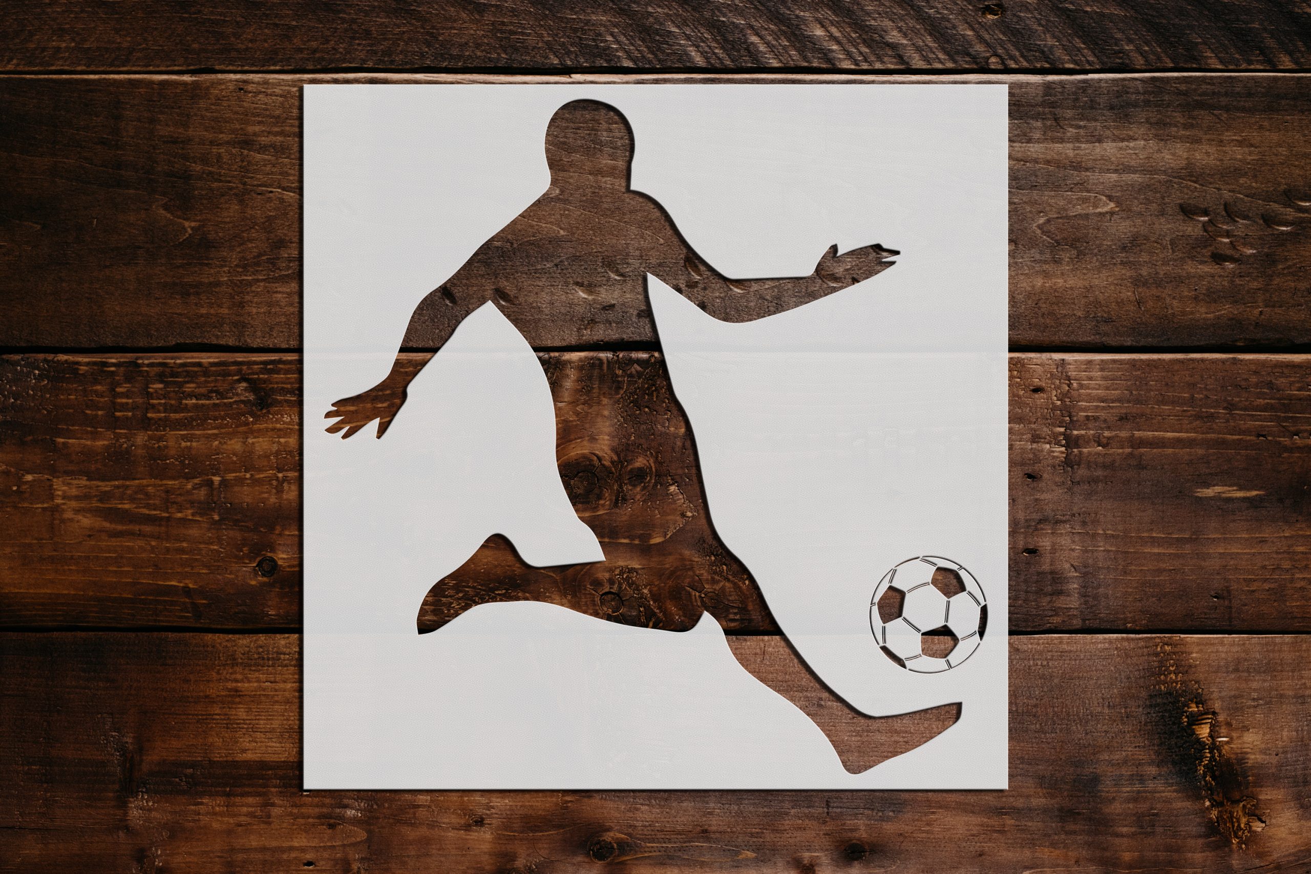 Soccer Player Stencil - Art and Wall Stencil - Stencil Giant