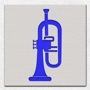 Trumpet Stencil - Art and Wall Stencil - Image 4