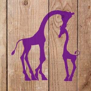 Mother Baby Giraffe Stencil - Art and Wall Stencil - Image 4