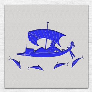 Viking and Ship Stencil - Art and Wall Stencil - Image 4