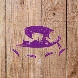 Viking and Ship Stencil - Art and Wall Stencil - Image 5