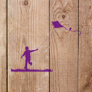 Boy Flying a Kite Stencil - Art and Wall Stencil - Image 3