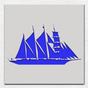Sailing Ship Stencil - Art and Wall Stencil - Image 4