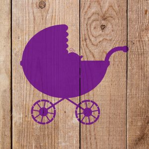 Baby Stroller Stencil - Art and Wall Stencil - Image 3