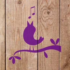 Bird Singing Stencil - Art and Wall Stencil - Image 4