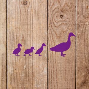 Duck with Hatchlings Stencil - Art and Wall Stencil - Image 4