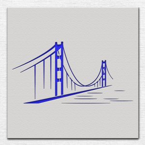 Golden Gate Bridge Stencil - Art and Wall Stencil - Image 4