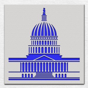 Capitol Dome Building Stencil - Art and Wall Stencil - Image 3