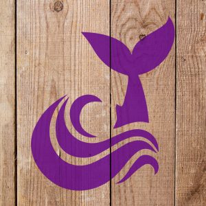 Whale Tail Wave Stencil - Art and Wall Stencil - Image 4