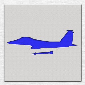 Military Fighter Plane Stencil - Art and Wall Stencil - Image 3