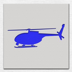 Military Helicopter Stencil - Art and Wall Stencil - Image 3
