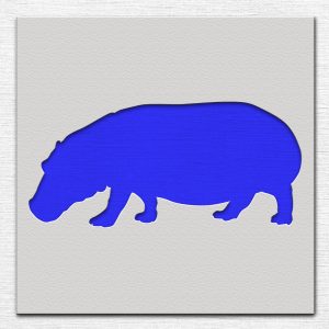 Hippopotamus Stencil - Art and Wall Stencil - Image 3