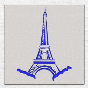 Eiffel Tower Stencil - Art and Wall Stencil - Image 3