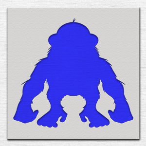 Gorilla Stencil - Art and Wall Stencil - Image 3