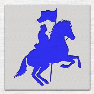 Man on Horse Stencil - Art and Wall Stencil - Image 3
