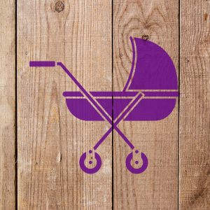Baby Stroller Stencil - Art and Wall Stencil - Image 3