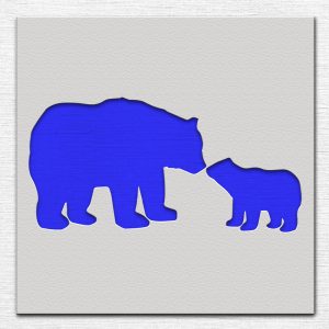 Momma Bear and Cub Stencil - Art and Wall Stencil - Image 3