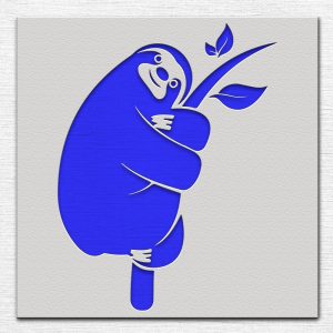 Sloth Stencil - Art and Wall Stencil - Image 3