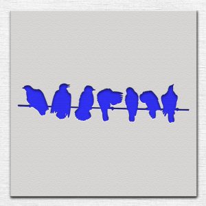 Birds on a Wire Stencil - Art and Wall Stencil - Image 3