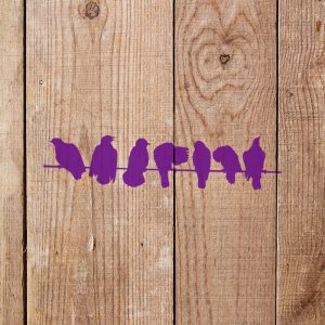 Birds on a Wire Stencil - Art and Wall Stencil - Image 4