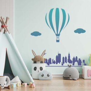 Balloon over the City Stencil - Art and Wall Stencil - Image 5