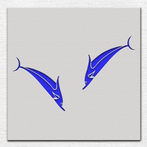 Porpoise Stencil - Art and Wall Stencil - Image 3