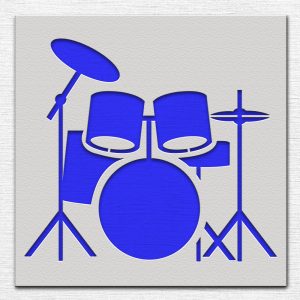 Drum Set Stencil - Art and Wall Stencil - Image 4