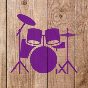 Drum Set Stencil - Art and Wall Stencil - Image 5
