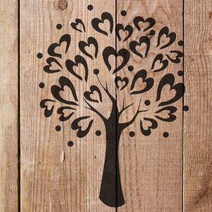 Heart Tree Stencil - Art and Wall Stencil - Image 4